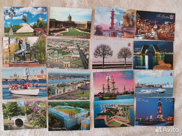 Новые открытки 100шт Спб с днем рождения