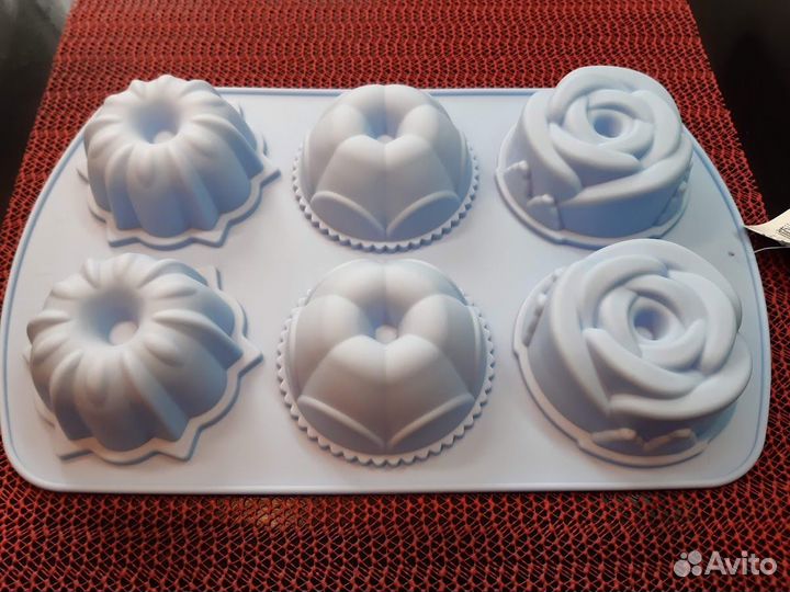 Форма для выпечки Цветочный микс (6 ячеек)