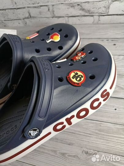 Крокс crocs bayaband clog синие (брак)