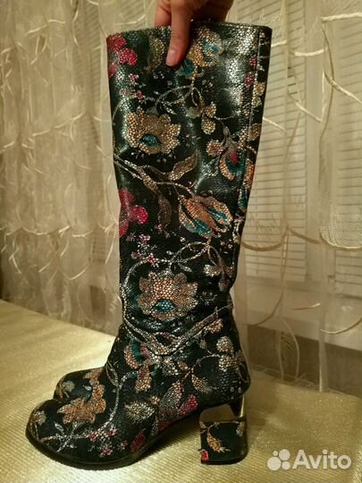 Сапоги кожаные