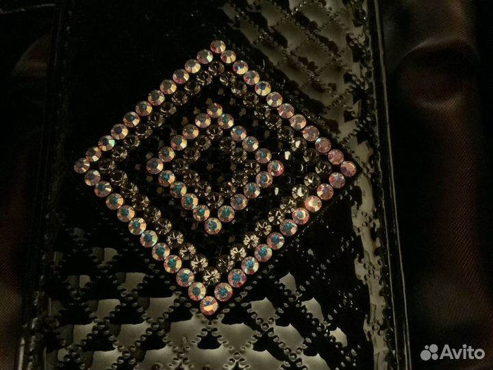 Футляр для телефона натуральная кожа, кристаллы