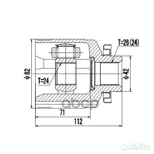 ШРУС hyundai tucson 2010- внутр. Z87805R Zikmar