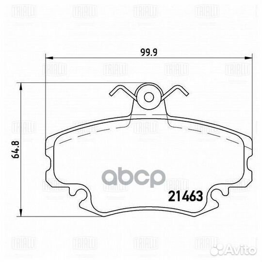 Колодки тормозные дисковые передние перед P
