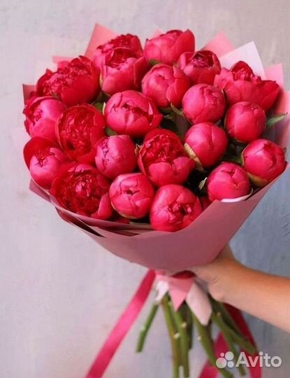 Пионы Букет пионов Доставка цветов