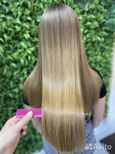 Кератиновое выпрямление волос