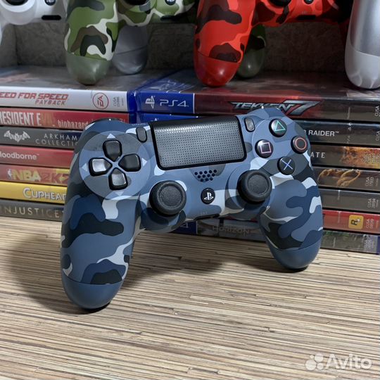 Оригинальный Геймпад/Джостик PS4 Синий Камуфляж
