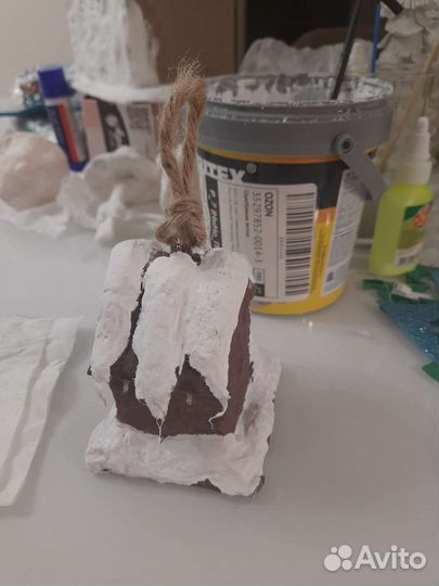 Ватные елочные игрушки