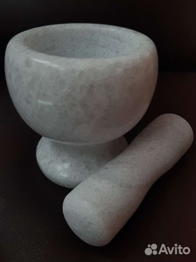 Ступка с пестиком мраморная