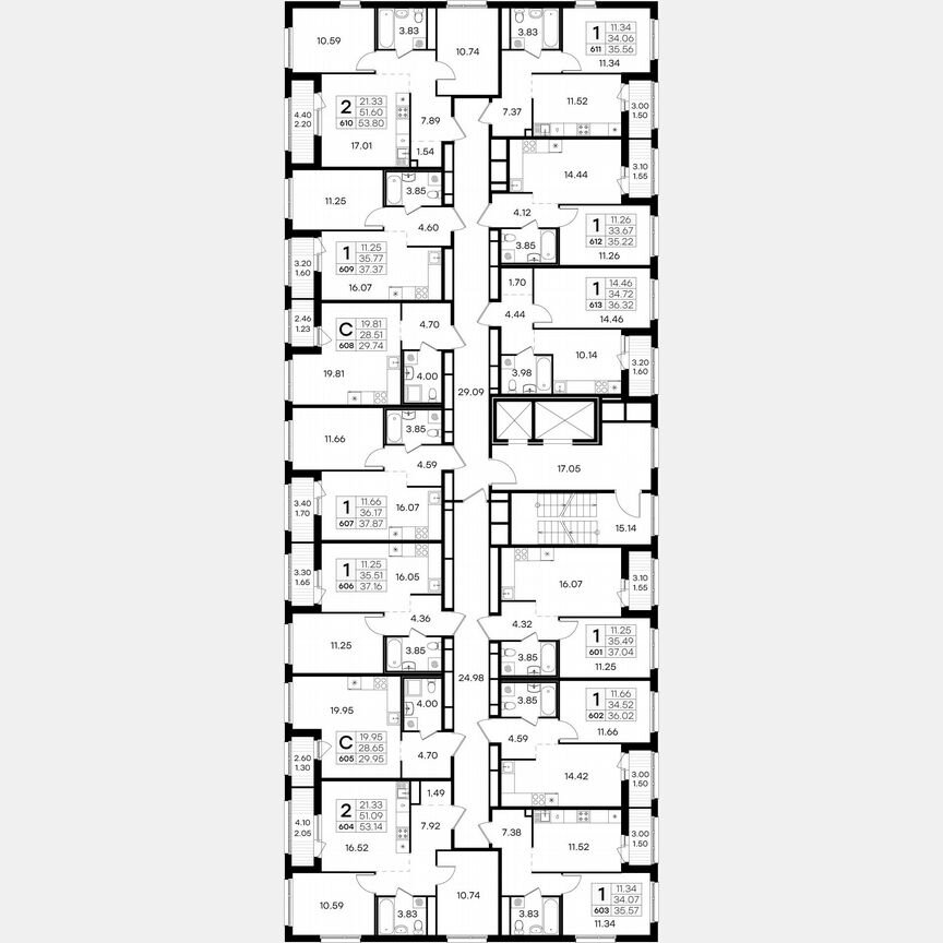 1-к. квартира, 36 м², 14/15 эт.