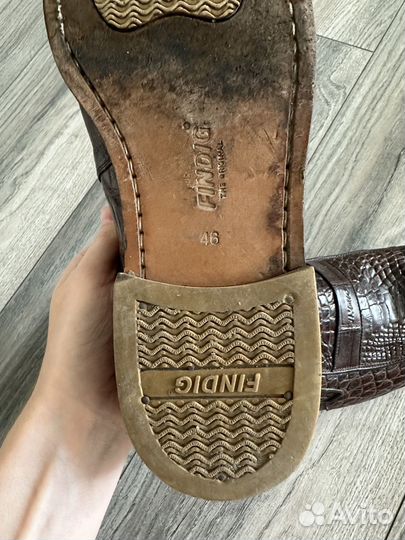 Туфли мужские 45 46 размер из крокодиловой кожи