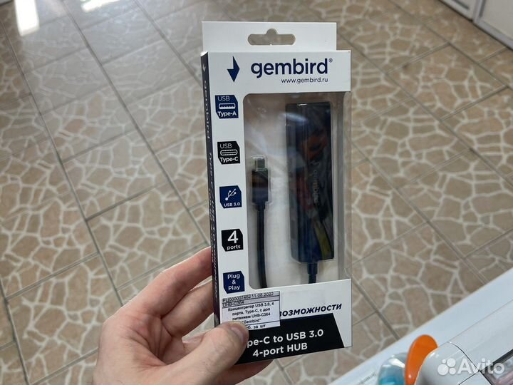 USB Хаб 3.0 Type-C 4 порта USB 