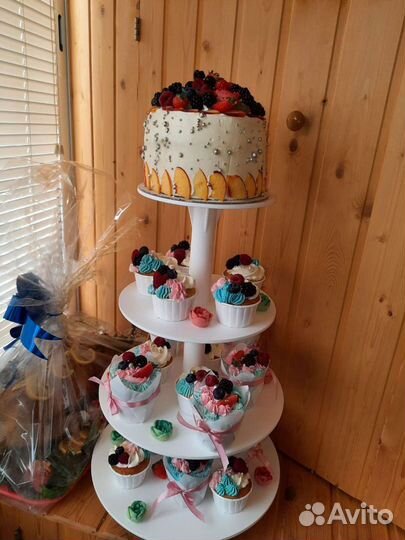 4х ярусная подставка для торта и капкейков
