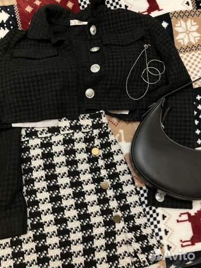 Юбка твидовая