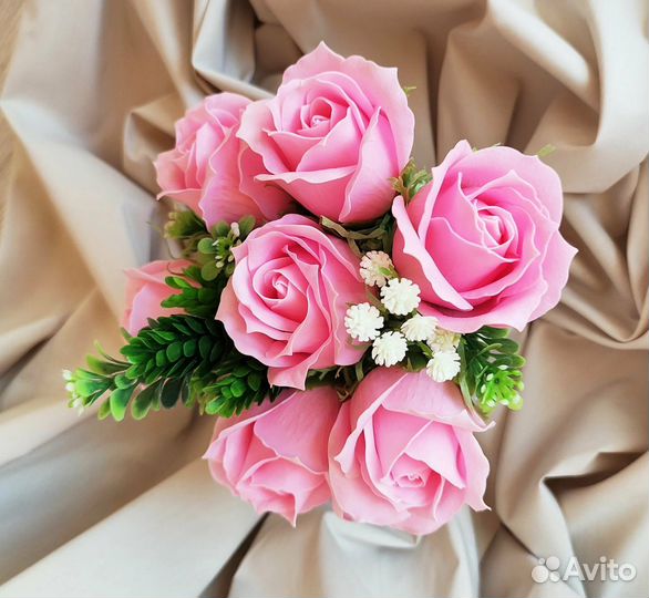 Букет из 7 мыльных роз