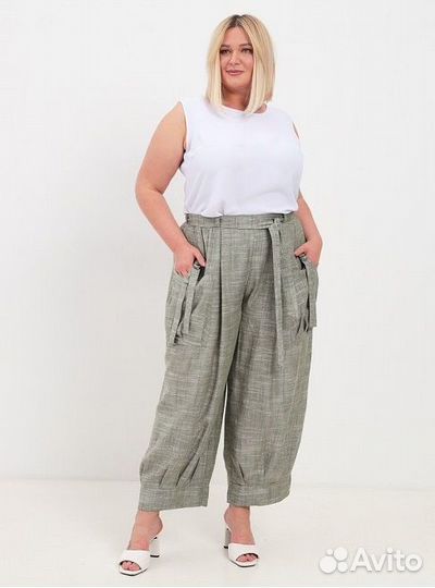 Бохо Шик casual Брюки Карлсон Лён Россия р.52-54