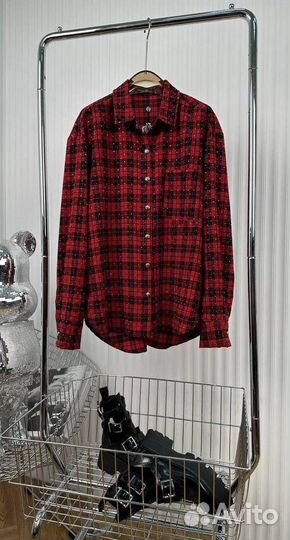 Рубашка женская в стразах