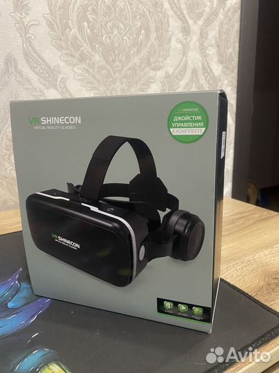 VR Шлем наушники + джойстик. VR shinecon