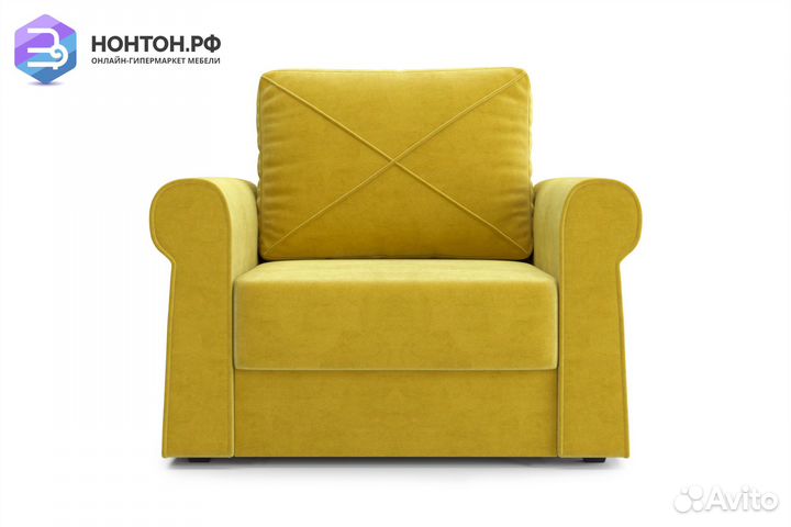 Кресло еврокнижка Лира горчичное