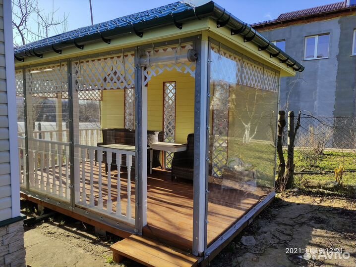 Мягкие окна для кафе летней веранды