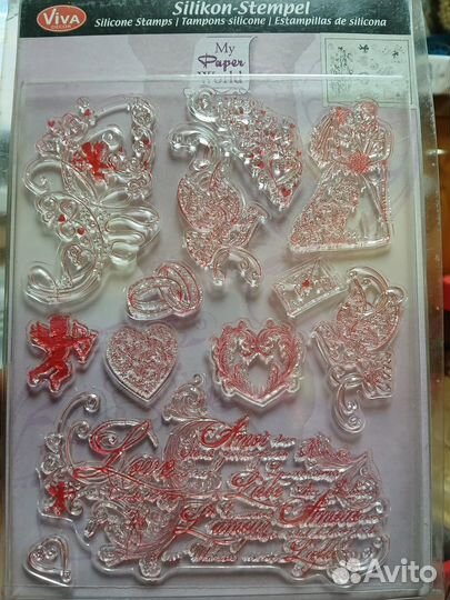 Штамп силиконовый Silicon-Stempel viva-decor лот 1