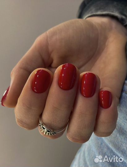 Маникюр гель лак +укрепление