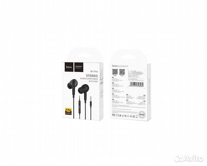 Наушники 3,5 mm Hoco M1 Pro, черный