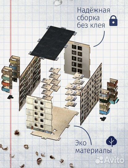 Светильник ночник хрущевка ССР 5 этажный