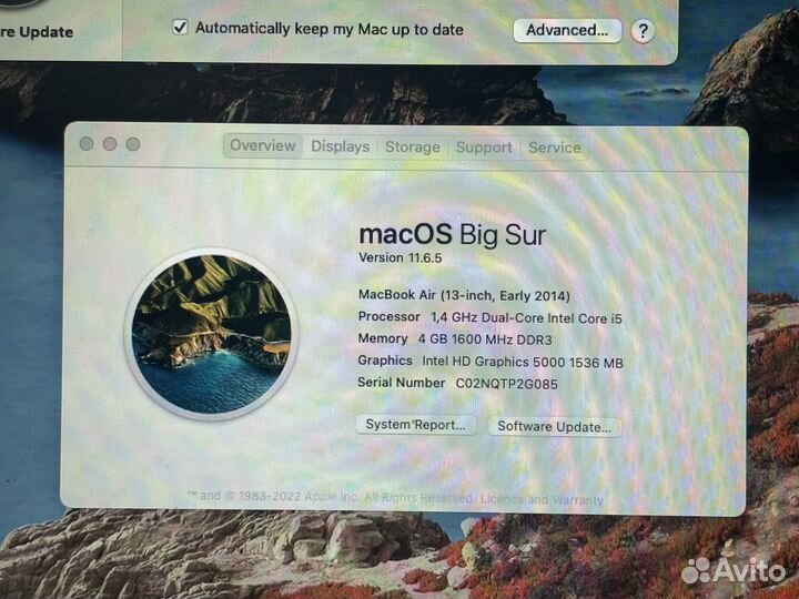 Macbook air 13 early 2014