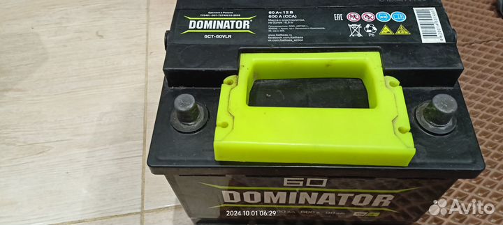Аккумулятор автомобильный dominator
