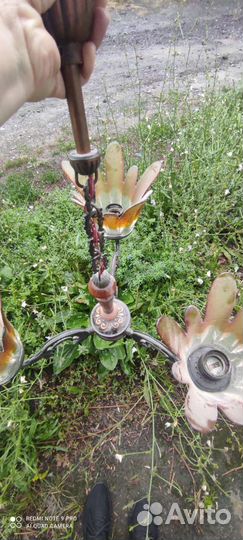 Люстра СССР бронза