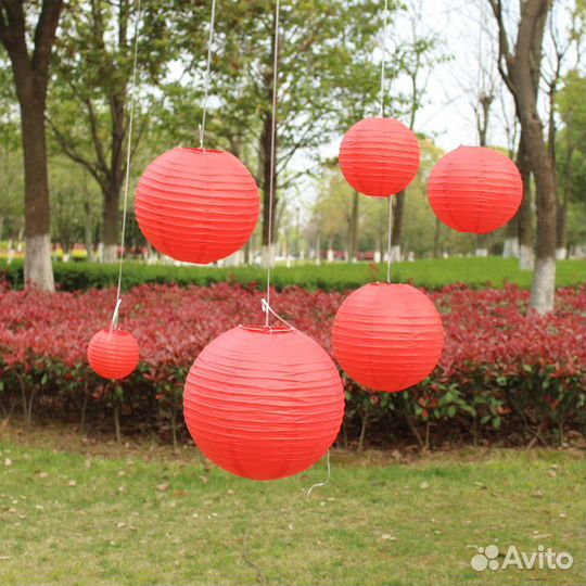 Китайские бумажные фонарики новые 40 см