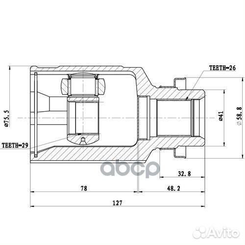 Шрус внутренний перед прав Z87718R Zikmar