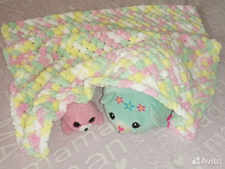 Плед детский плюшевый