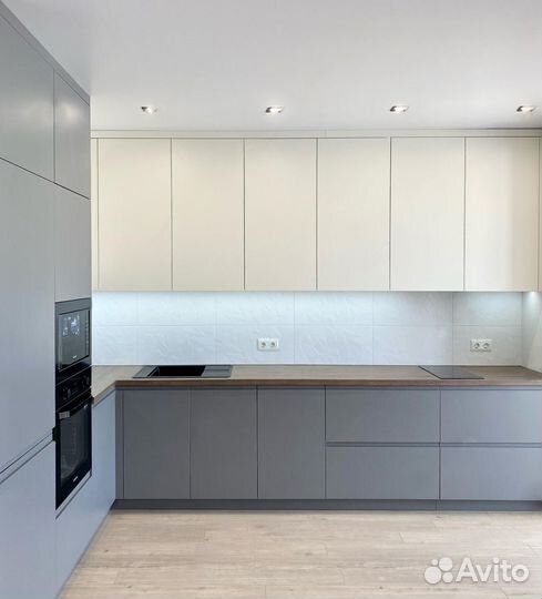 Кухонный гарнитур. Кухня без ручек ксп:23722