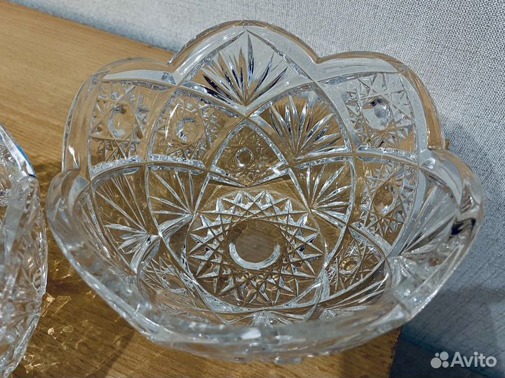 Конфетница ваза салатник хрусталь СССР