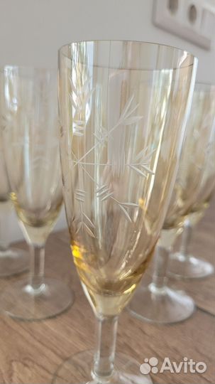 Бокалы для шампанского СССР снежинка