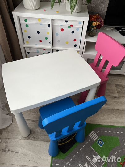 Детский стол и стул IKEA mammut