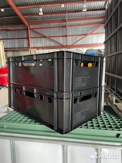 Ящики Пластиковые для мяса Е2 600х400х200мм Черные