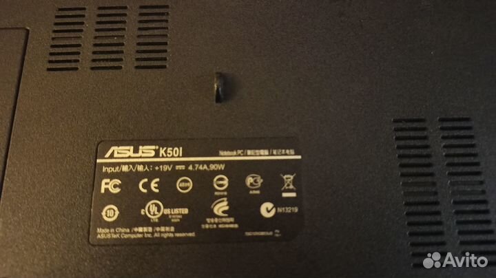 Hоутбук asus K 50I