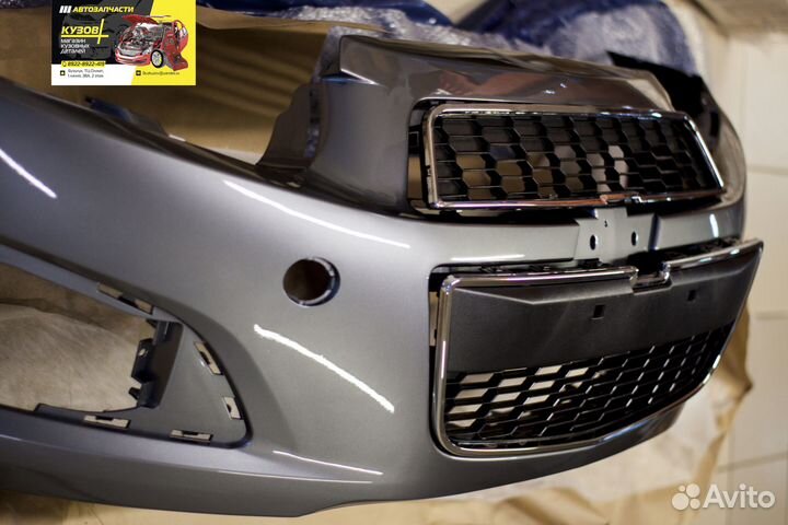 Бампер передний в цвет chevrolet aveo (T300)