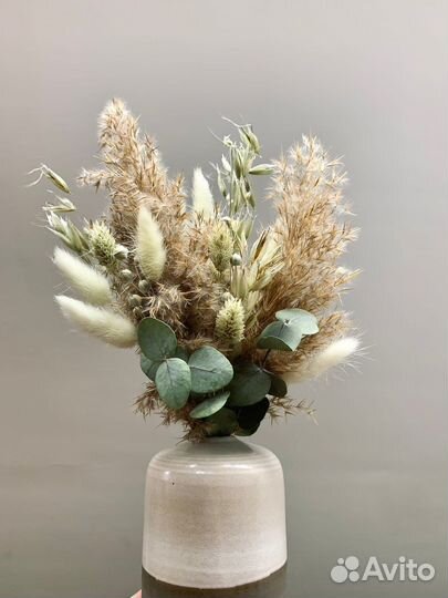 Букетики из сухоцветов с ароматным эвкалиптом