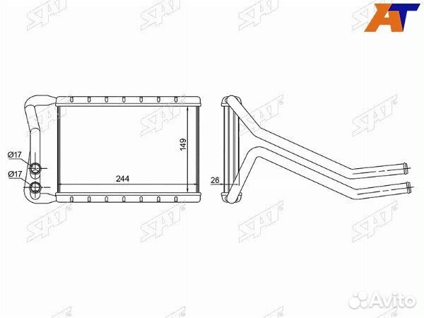 Радиатор отопителя салона hyundai santa FE 12-19