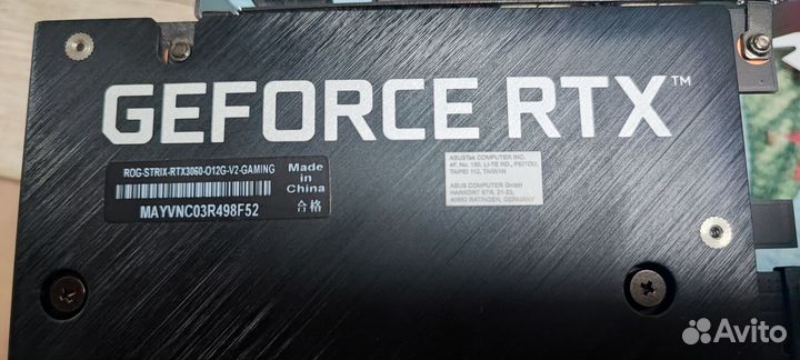 Видеокарта Asus ROG Strix GeForce RTX 3060 12 Гб