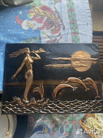 Чеканка медная СССР 2шт