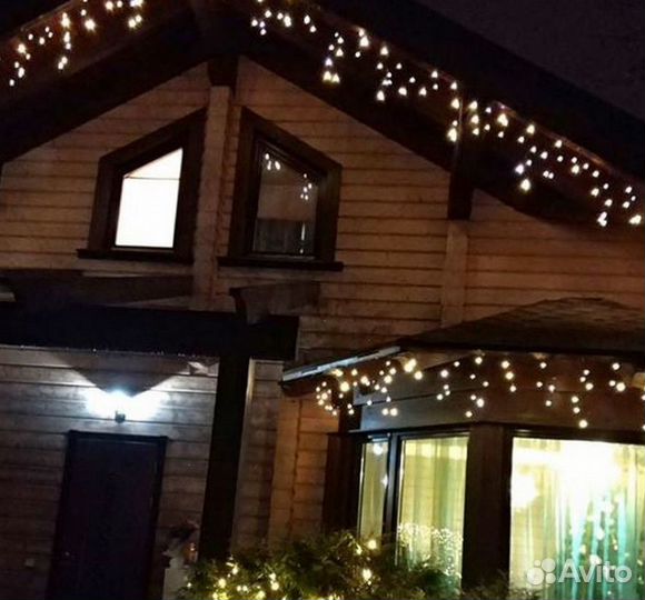 Гирлянда уличная бахрома зимняя