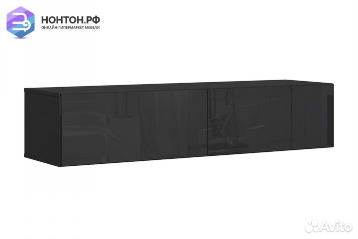 Тв-тумба somero черный / черный глянец