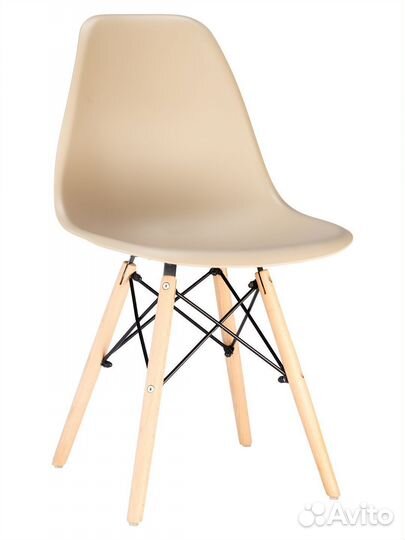 Стул в стиле eames DSW, бежевый