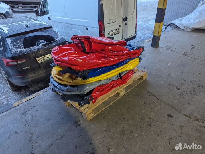 Универсальный тент на кран манипулятор оранжевый