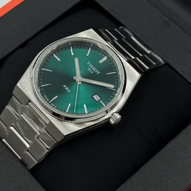 Часы Tissot PRX 40мм зелёные