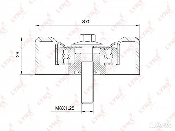 Ролик обводной приводного ремня